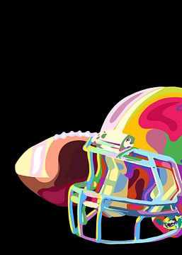 American football pop art van IHSANUDDIN .