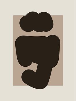 Brave - abstracte vormen in bruine tinten