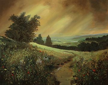Landschap met uitzicht van Art Demo