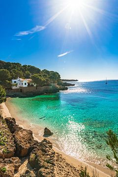 Beautiful seaside of Majorca island, idyllic bay of Cala Gat by Alex Winter