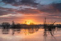 Sonnenuntergang im Nationalpark der Alde Feanen in Eernewoude