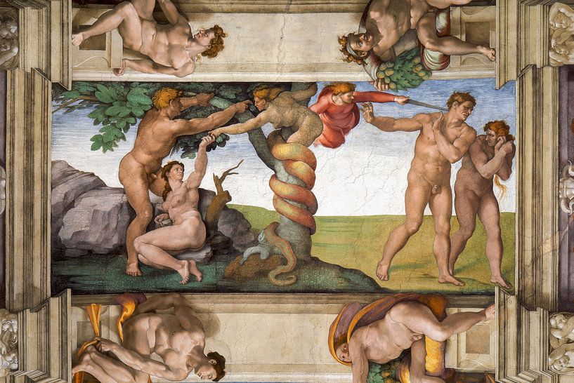 Michelangelo. Uitdrijving uit het Paradijs van 1000 Schilderijen