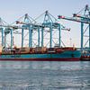 Containerschepen op de Maasvlakte van scheepskijkerhavenfotografie