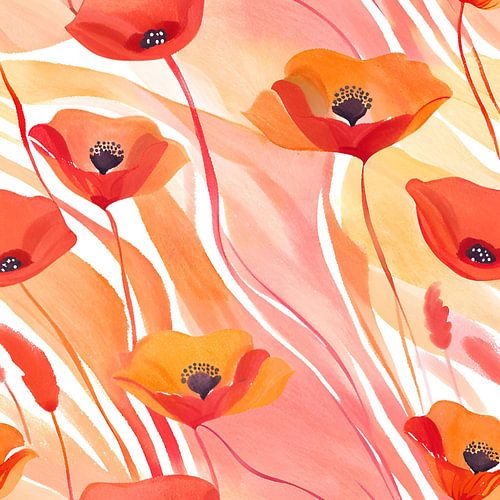 Painting poppies - Watercolour Nature 1.1