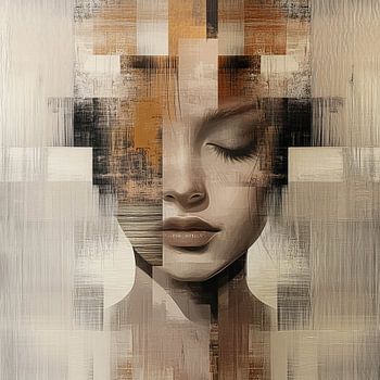 Geometrische introspectie van een vrouw