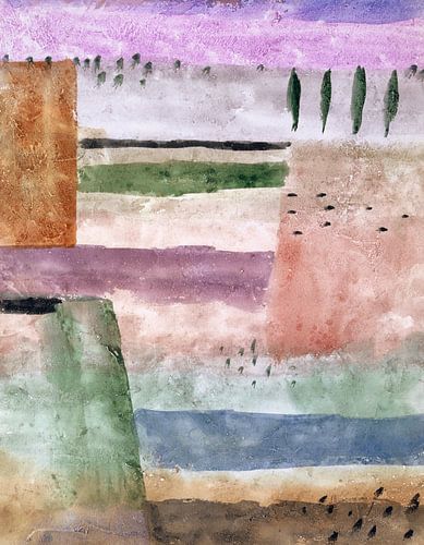 Landscape with Poplars (1929) painting by Paul Klee.