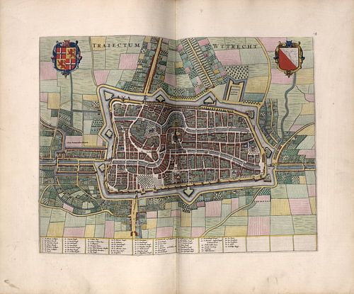Utrecht, Stadsplattegrond Joan Blaeu 1652