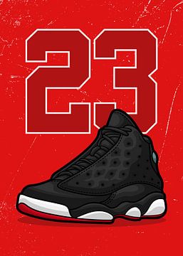Jordan 13 Retro Bred Sneaker van Adam Khabibi