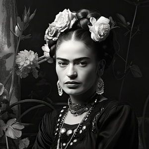 Frida Poster Noir et Blanc