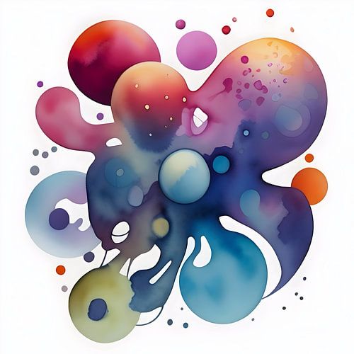Formes organiques à l'aquarelle 2
