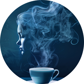 kop koffie of cappuccino drinken met vrouwspersoon van Egon Zitter