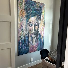 Customer photo: Listen by Flow Painting, on art frame