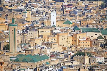 Stadsgezicht op Fez in Marokko Afrika van Eye on You