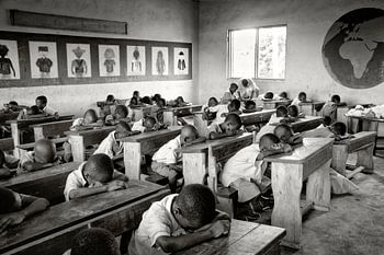 Le matin à l'école à Ghana