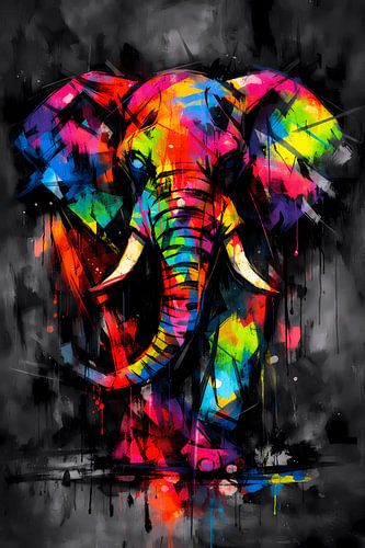 Neon Elephant Majesty – Colour Burst Power