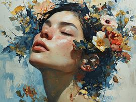 Silence fleuri - femme - fleurs