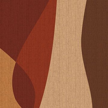 Retro organische vormen in aardetinten nr. 5 van Dina Dankers