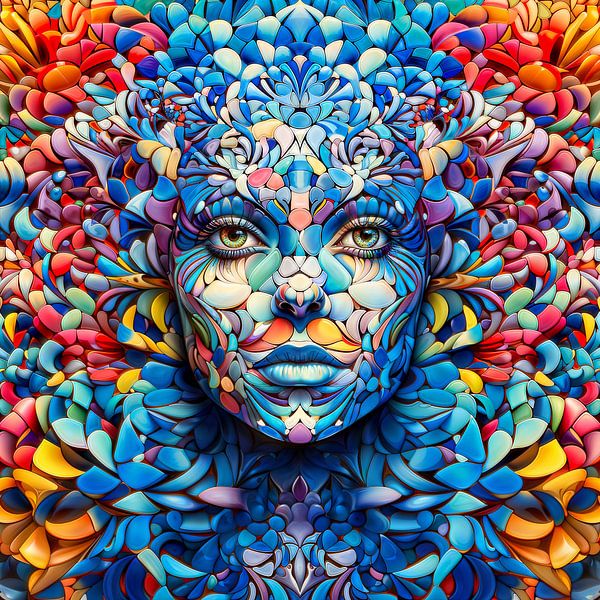 Emerald Enchantress: A Symphony of Nature's Palette" van Mysterious Spectrum