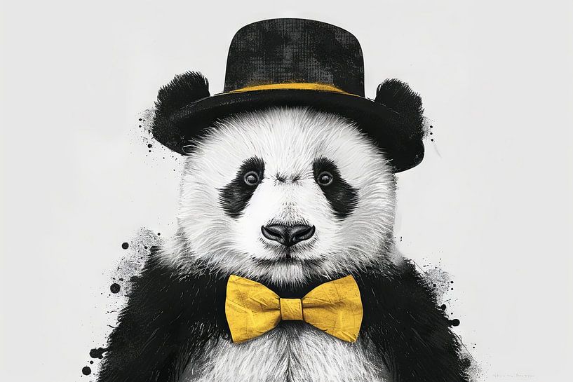 Panda illustration by Poster Art Shop