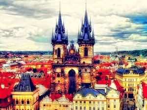 Prague watercolor art #Prague