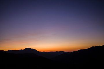 Zonsondergang op Corsica, Frankrijk van Rosanne Langenberg