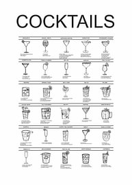 Handgezeichnete Cocktail-Zutaten von Ratna Mutia Dewi