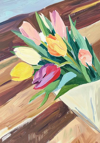 Tulips Flowers Bouquet Bouquet Gift by Niklas Maximilian