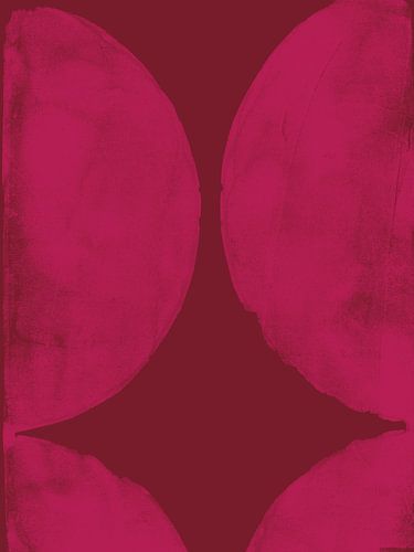 Rouge vin et fuchsia. Équilibre. Art abstrait moderne.