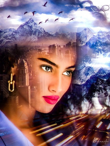 Imaan Hammam - Doppelbelichtung von Nevanilio Sancho