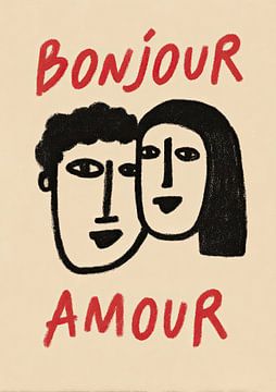 Bonjour Amour: minimalistische gezichten