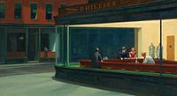 Nighthawks, Edward Hopper von Meisterhafte Meister Miniaturansicht