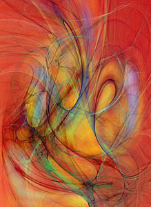 Flame 1 Rot - farbige Linien