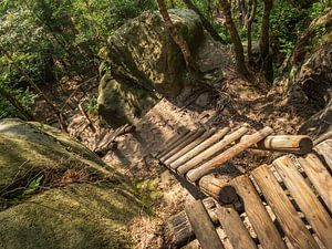 Häntzschelstiege, Suisse saxonne - Marches vers l'escalier