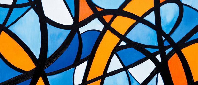 Bunte abstrakte Linien und Formen von Poster Art Shop