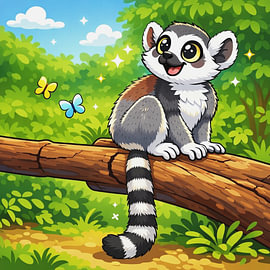 Sunny tree-lover: the Cheerful lemur