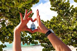 Caribbean island and My Ship by AidasignArt