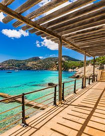 Sea view on Majorca island, beautiful bay coast of Camp de Mar, by Alex Winter