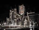 St Niklaaskerk bij nacht van Dianna Lauwereijs thumbnail