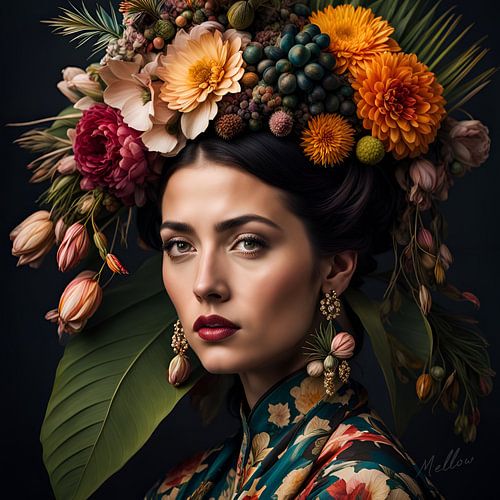 Blossoming Beauties: Spanish Woman by Mellow Art