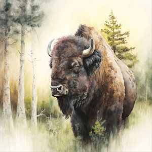 The bison by Carla van Zomeren