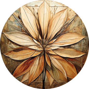 aardetinten - Lotus Abstract art 08 van TW living