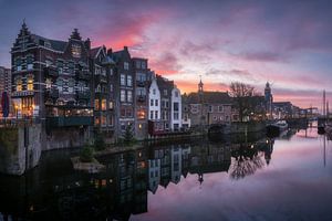 Rotterdam Delfshaven au lever du soleil