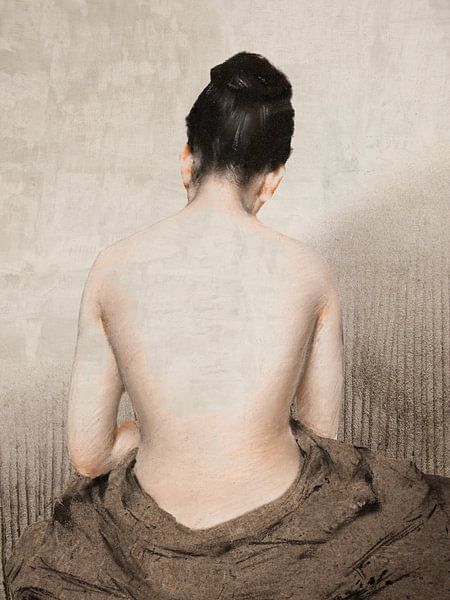Vrouw - Beige van JunoArt