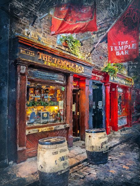 Dublinse aquarelkunst #Dublin van JBJart Justyna Jaszke