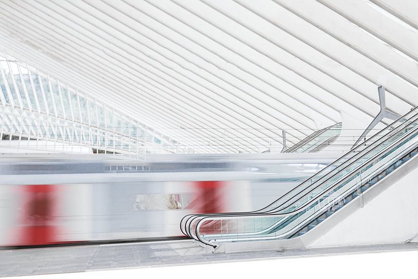 Station Luik vertrekkende trein van Ingrid Van Damme fotografie