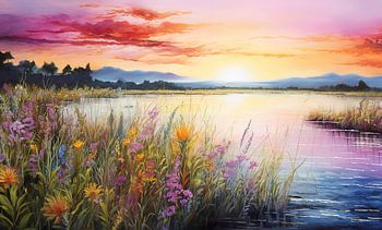 landschap in zachte kleuren