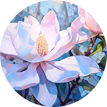 Magnolia | Zacht fluisterende bloemen | Olieverfschilderij | Magnolias | Kleurenpracht van Blikvanger Schilderijen