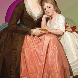 Portrait Of Mrs Bracebridge And Her Daughter Mary by Low Profile