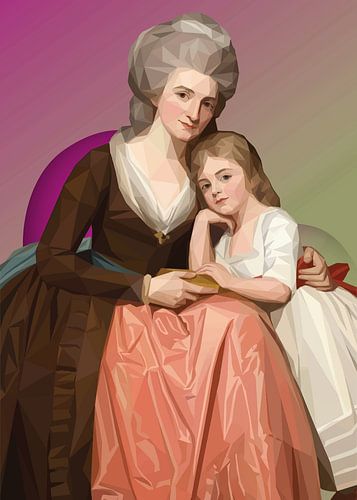 Portrait Of Mrs Bracebridge And Her Daughter Mary