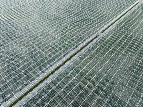 Kas voor het kweken van groenten bovenaanzicht